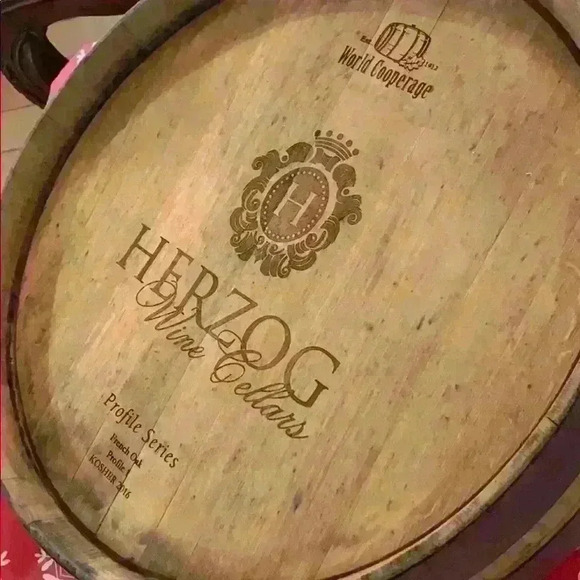 Handmade Lazy Susan Wine Barrel top - Picture 3 of 5